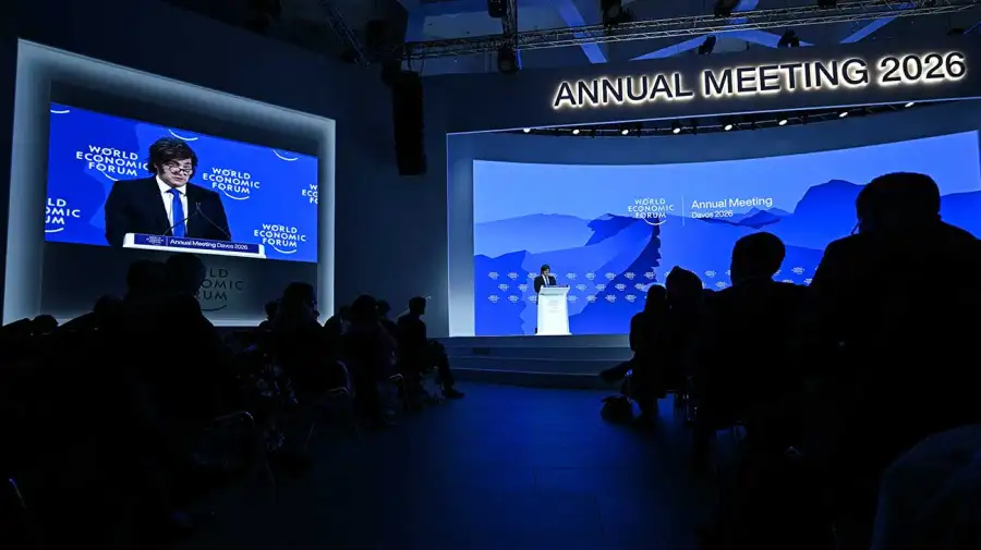  El presidente Javier Milei en Davos 21012026