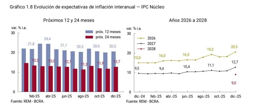 Proceso de desinflación a junio de 2026 según el REM.